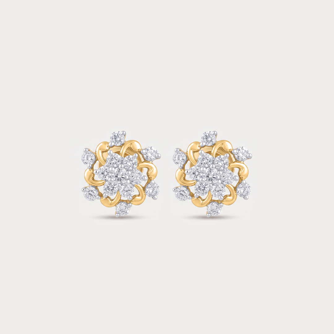 Sundew Floral Nakshatra Diamond EarRing