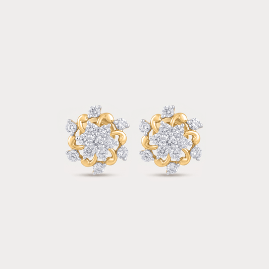 Sundew Floral Nakshatra Diamond EarRing