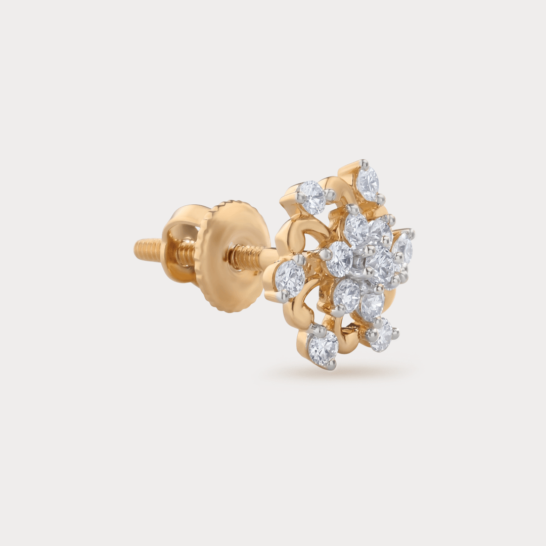 Sundew Floral Nakshatra Diamond EarRing