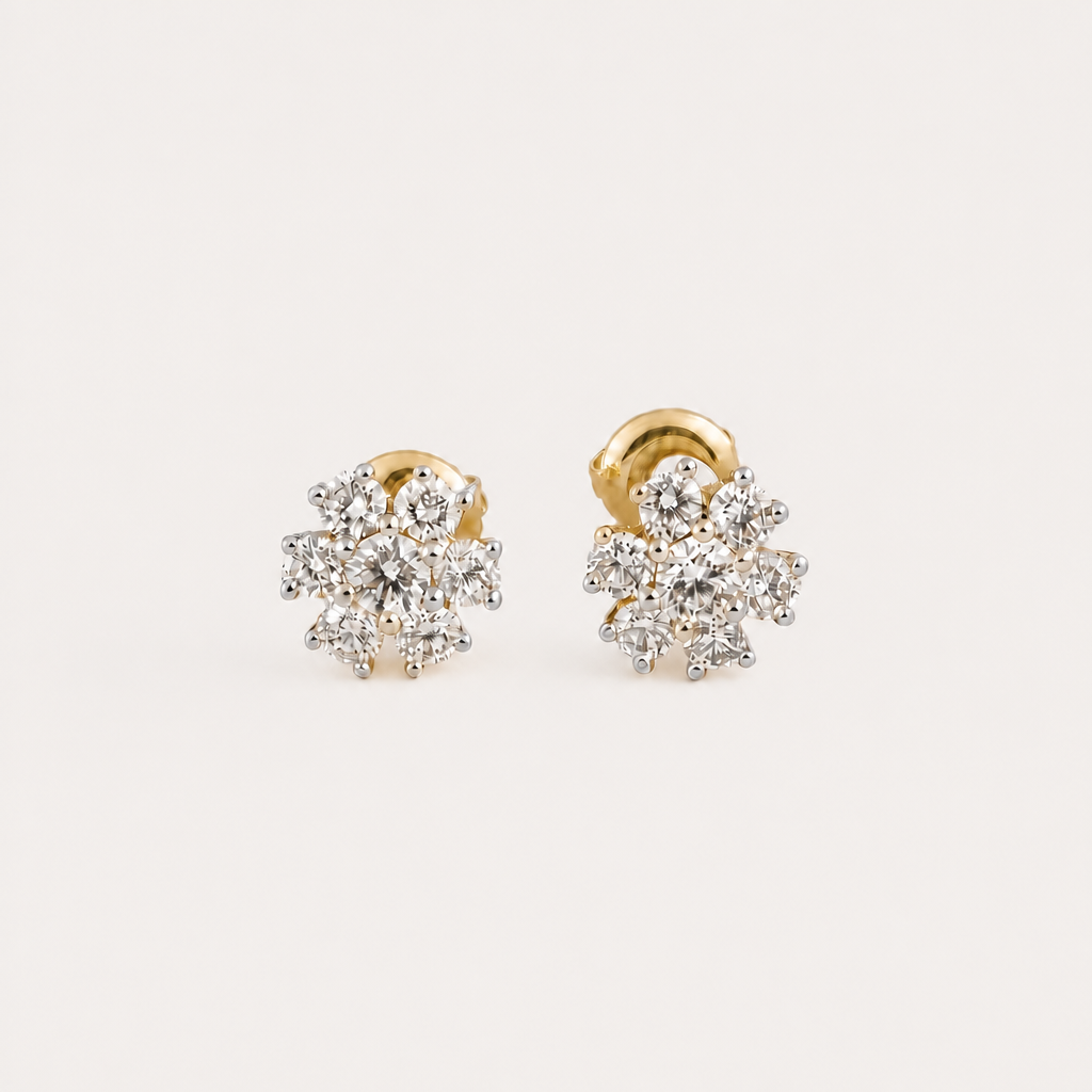 Stars & Flowers Diamond EarRing