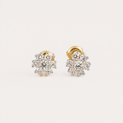 Stars & Flowers Diamond Earrings