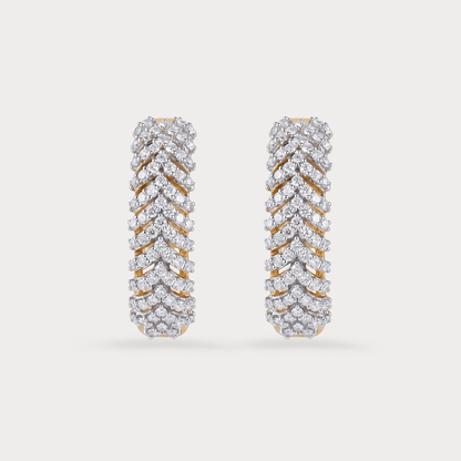 Flair Hoop Diamond Earrings