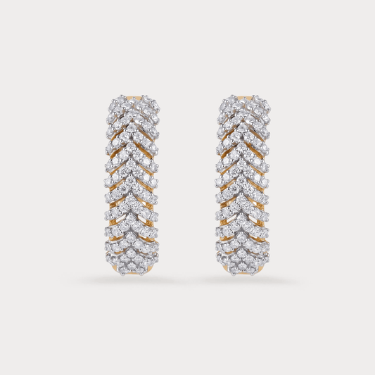 Flair Hoop Diamond Earrings