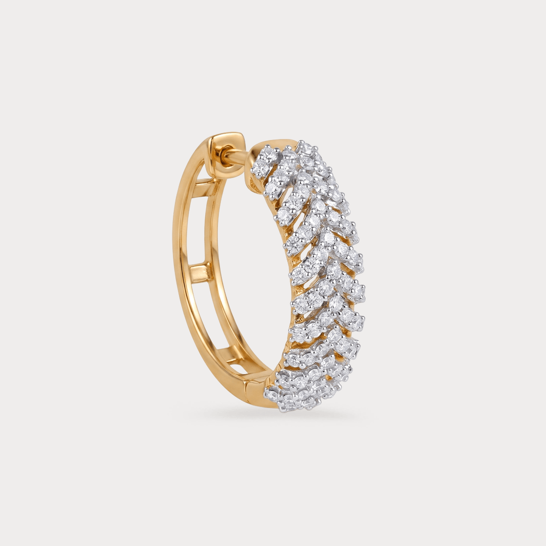 Flair Hoop Diamond EarRing