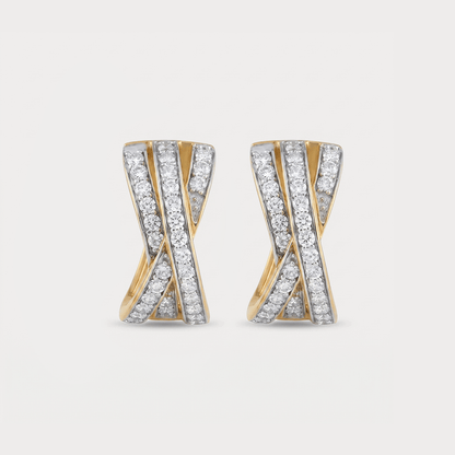 Spool Diamond Earrings