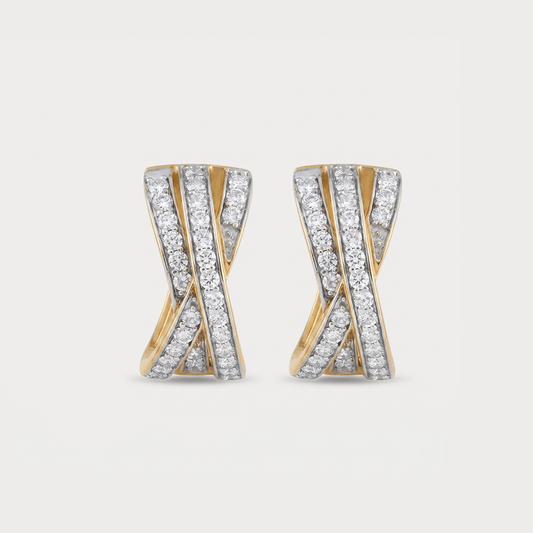 Spool Diamond Earrings