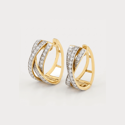 Spool Diamond Earrings