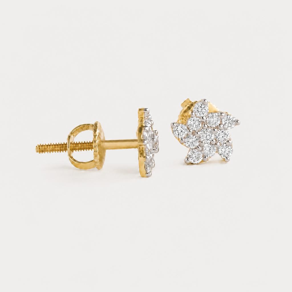 Floraison Stars & Flowers Diamond EarRing