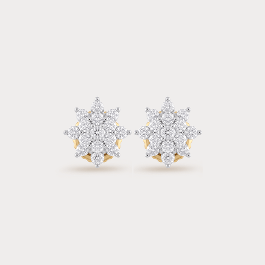 Windflower Stars & Flowers Diamond Earrings