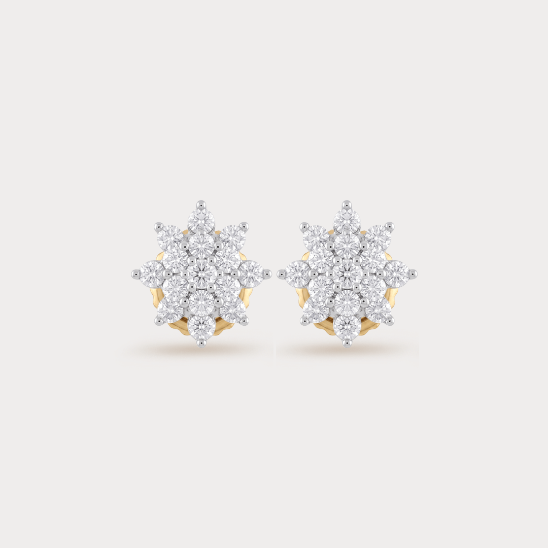 Windflower Stars & Flowers Diamond EarRing