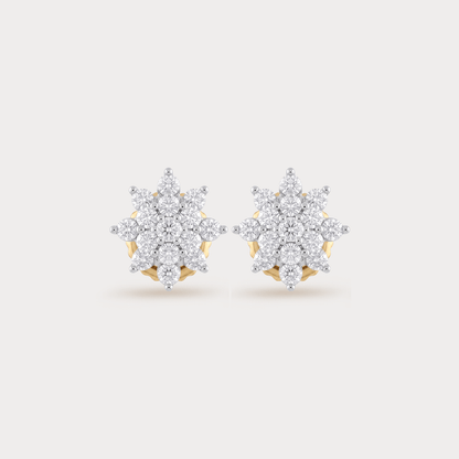 Windflower Stars & Flowers Diamond EarRing