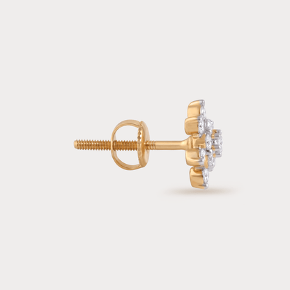 Windflower Stars & Flowers Diamond EarRing