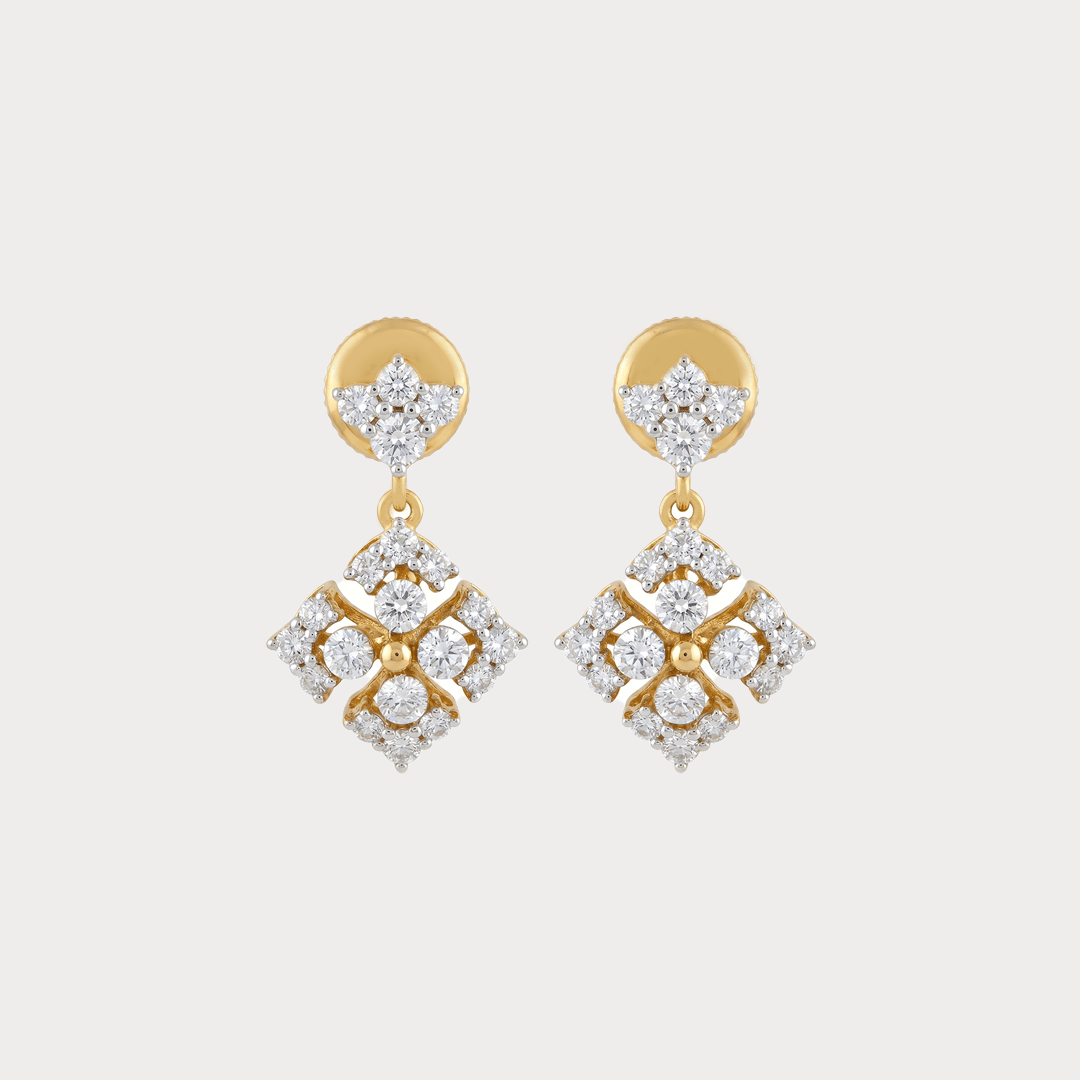 Morning Cascade Diamond Drop Earrings