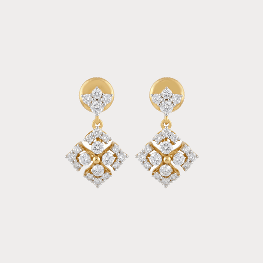 Morning Cascade Diamond Drop Earrings
