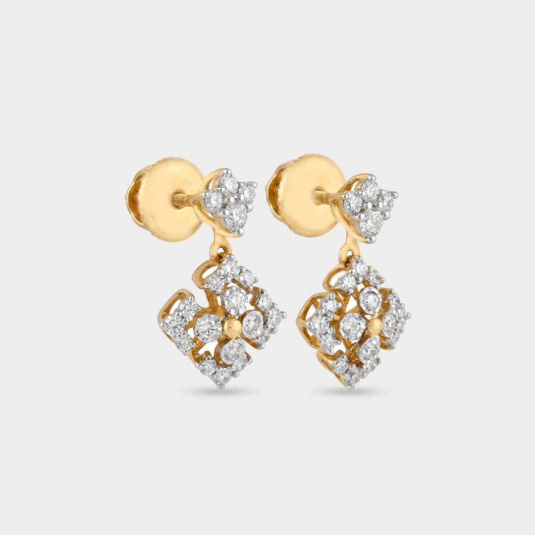 Morning Cascade Diamond Drop Earrings