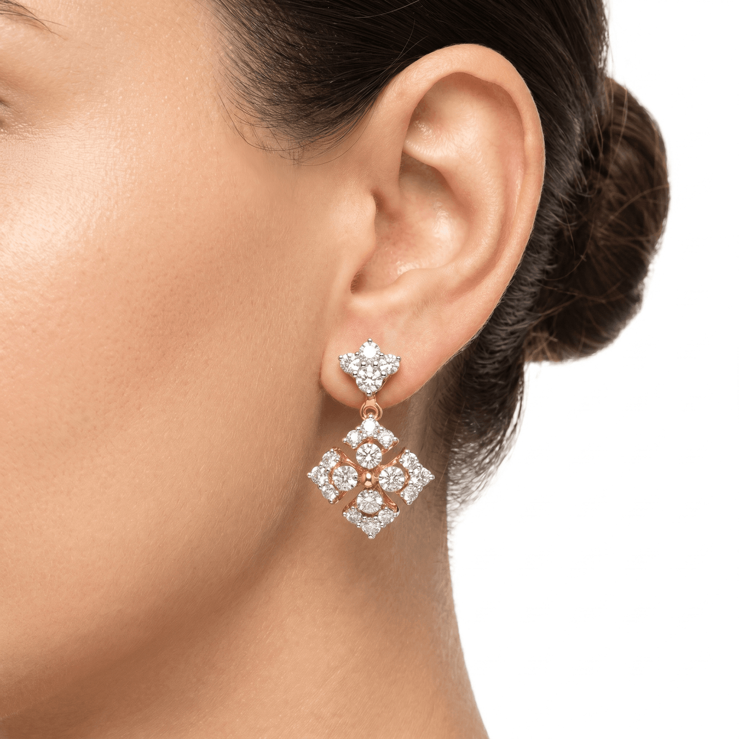 Morning Cascade Diamond Drop Earrings