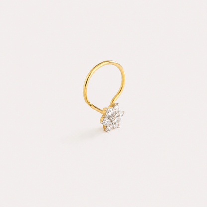 Floral Diamond Nose Pin