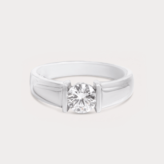 Violet Solitaire Diamond Ring