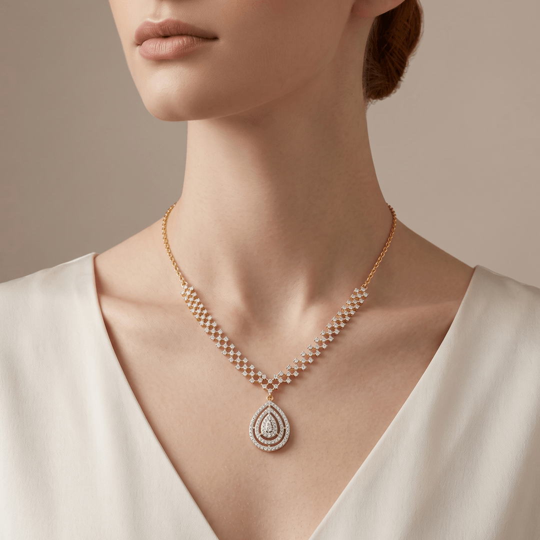 Firespell Pendant Diamond Necklace
