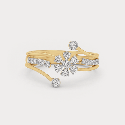 Petal Diamond Rings