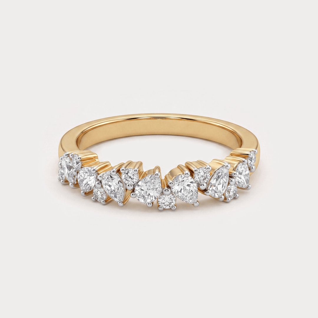 Gilded Bands Diamond Rings