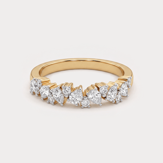Gilded Bands Diamond Rings