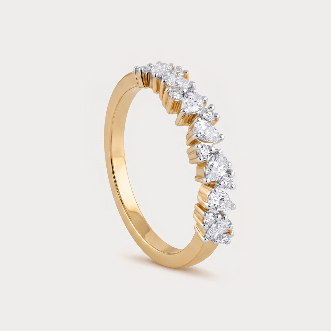 Gilded Bands Diamond Rings