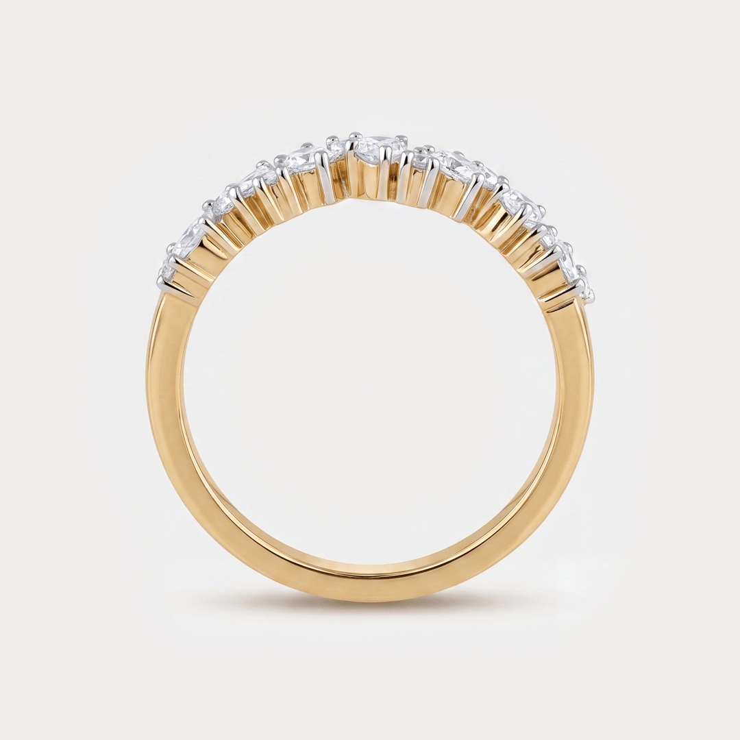 Gilded Bands Diamond Rings