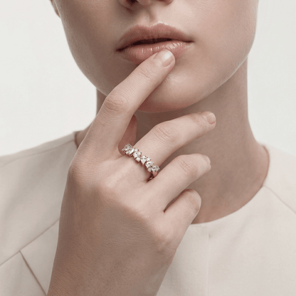 Gilded Bands Diamond Rings