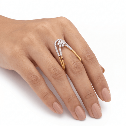 Clasp Diamond Ring