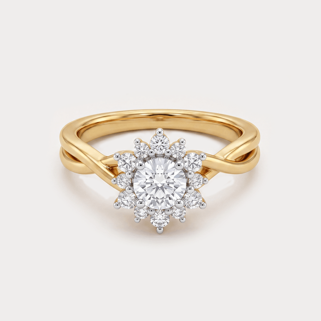 Wildrose Floral Nakshatra Diamond Rings