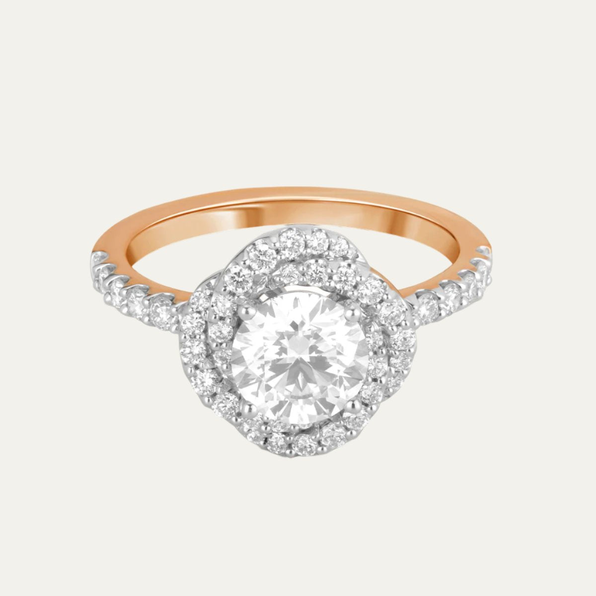 Aukera-Swirl of Elegance Halo Ring