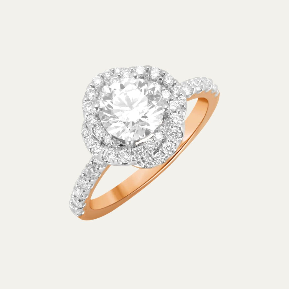 Aukera - Swirl of Elegance Halo Ring