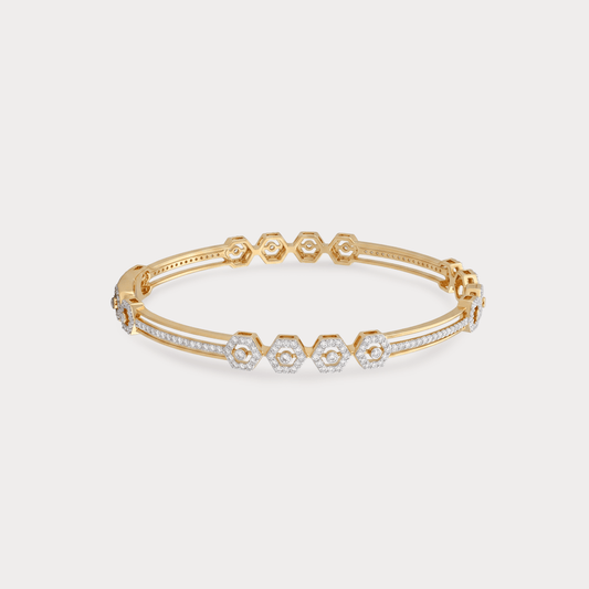 Starlit Grace Diamond Bangle