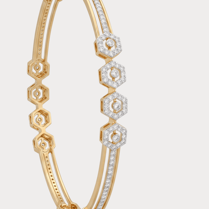 Starlit Grace Diamond Bangle