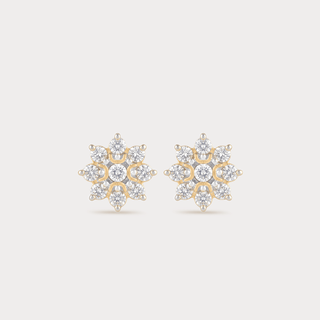 Amato Bene Floral Nakshatra Diamond EarRing