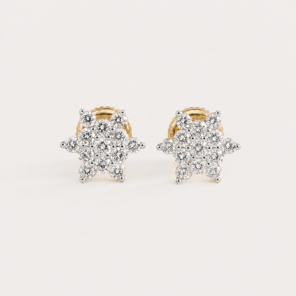 Dahlia Stars & Flowers Diamond EarRing