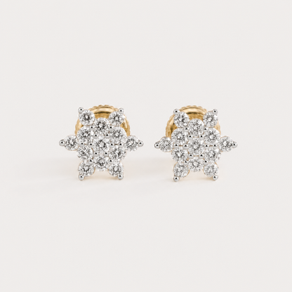 Dahlia Stars & Flowers Diamond Earrings