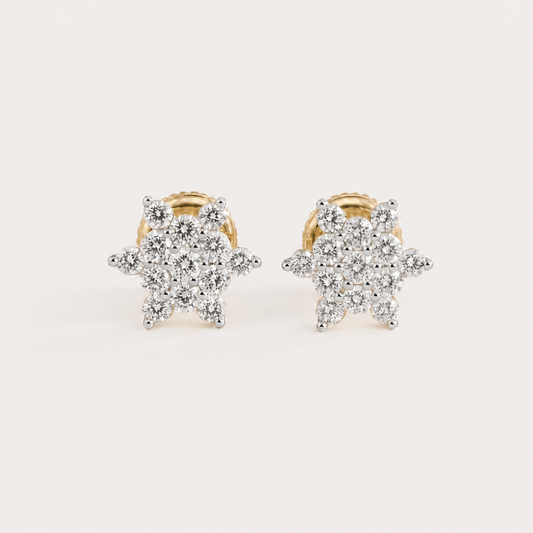 Dahlia Stars & Flowers Diamond Earrings