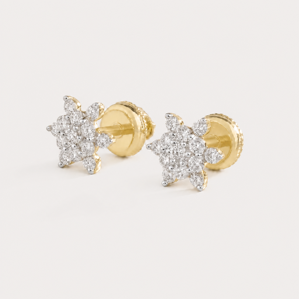 Dahlia Stars & Flowers Diamond EarRing
