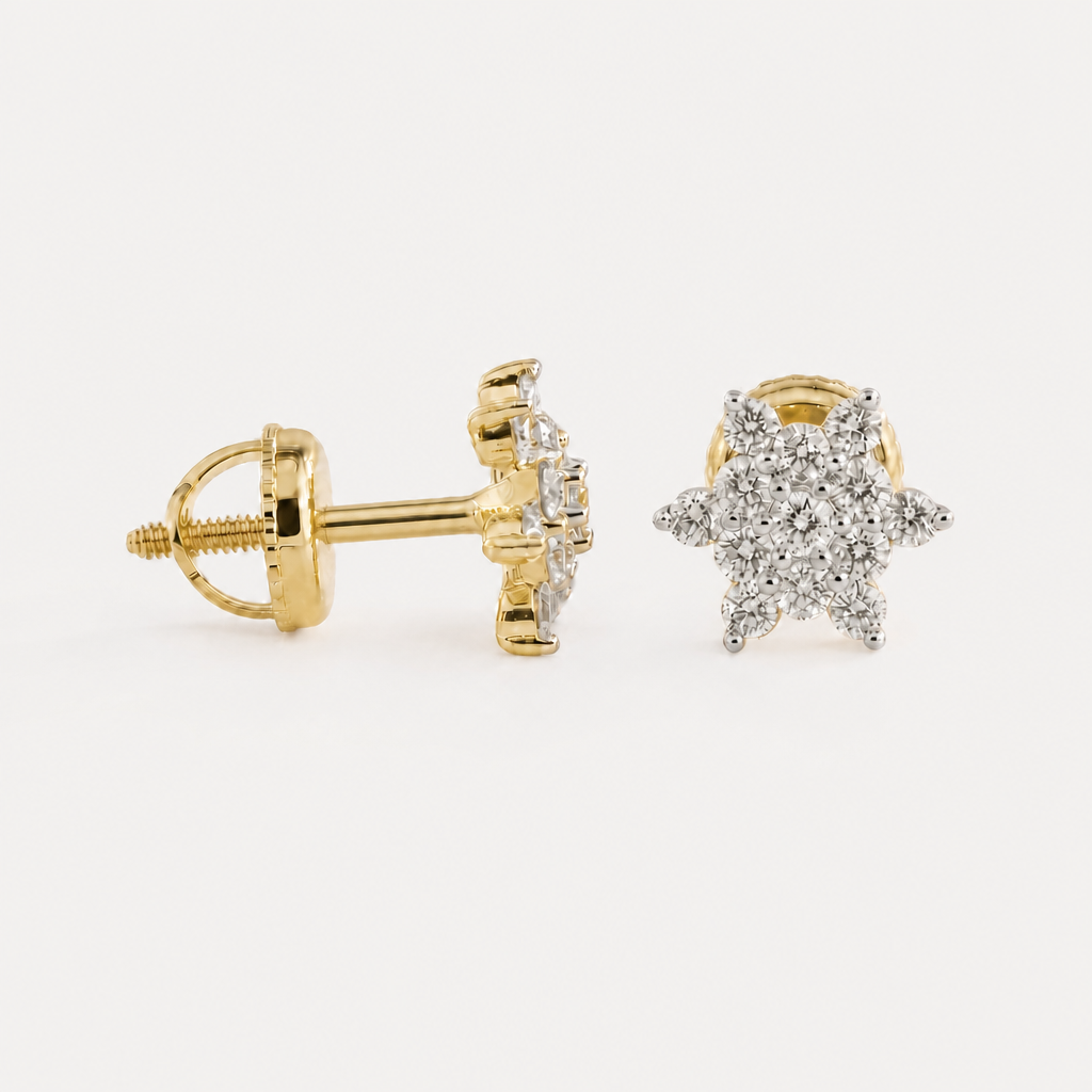 Dahlia Stars & Flowers Diamond EarRing