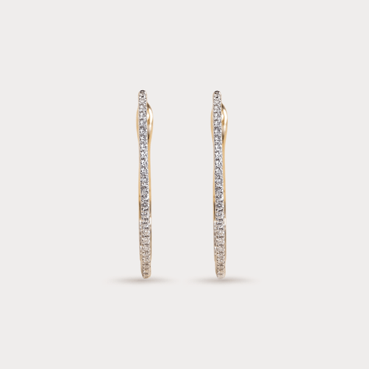 Belovedly Diamond Hoop Earrings