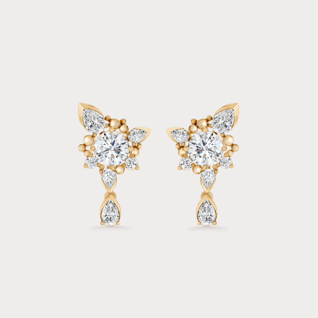The Aukera Wildflower Aetherial Nakshatra Diamond Earrings
