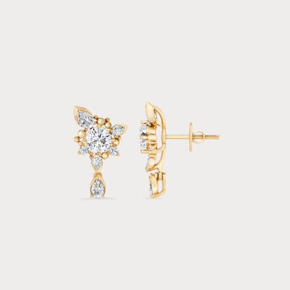 The Aukera Wildflower Aetherial Nakshatra Diamond Earrings