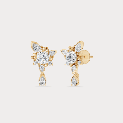 The Aukera Wildflower Aetherial Nakshatra Diamond Earrings