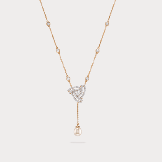 Promise Knots Stelliflora Floral-Nakshatra Diamond Pendant Chain