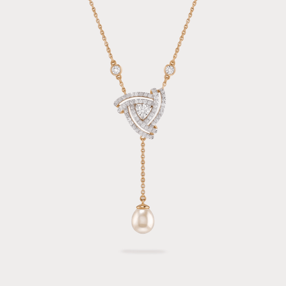 Promise Knots Stelliflora Floral-Nakshatra Diamond Pendant Chain