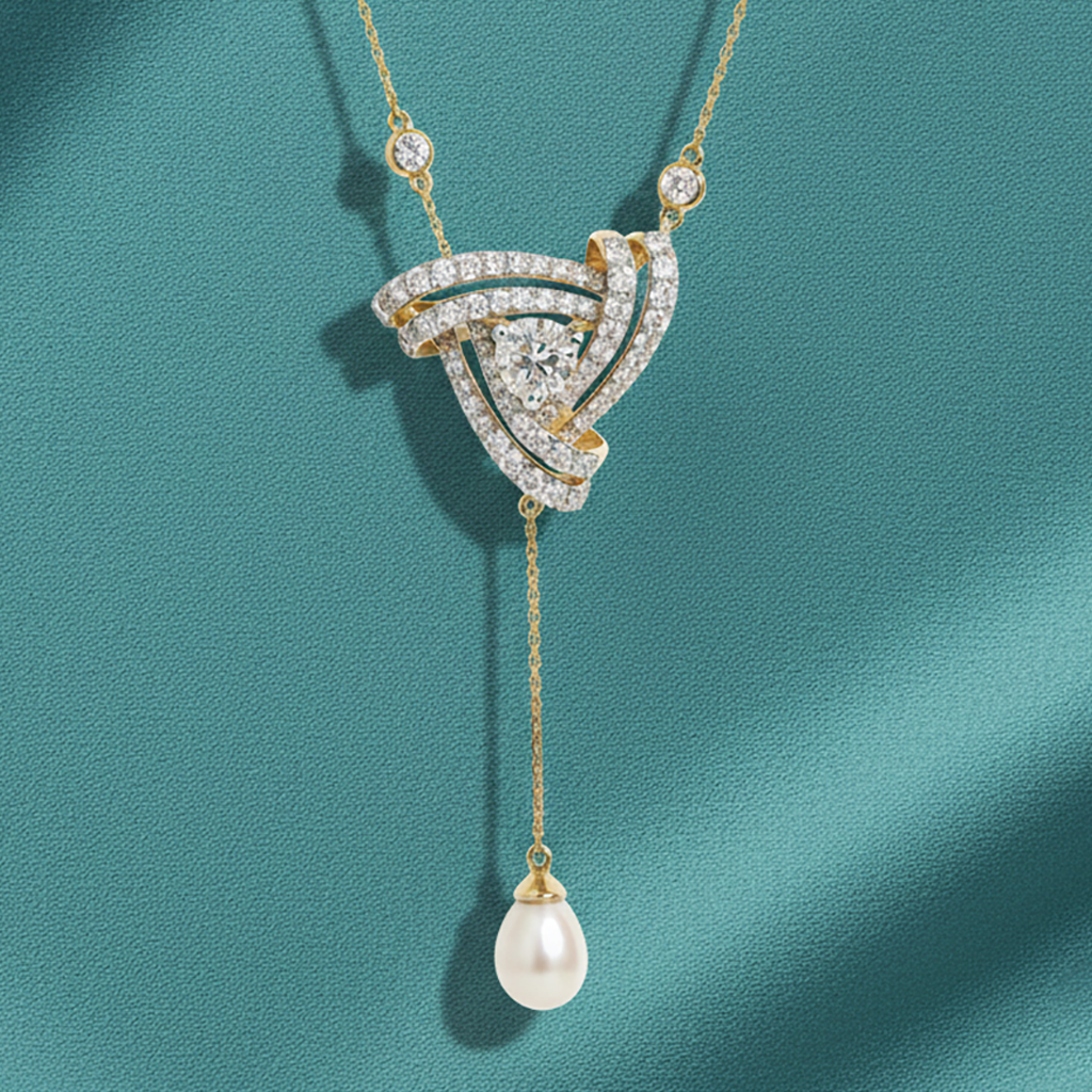 Tri-Knot Diamond Pendant