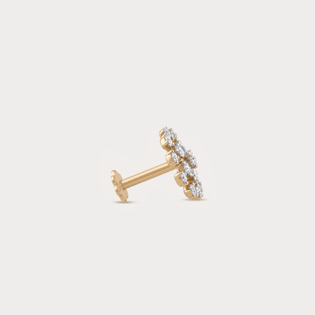 Heatherbloom Stud Diamond Nose Pin