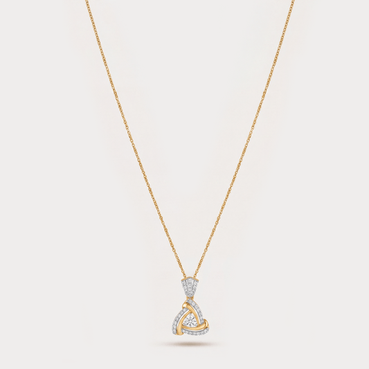 Promise Knots Étoile Fleurie Floral-Nakshatra Diamond Pendant Chain